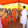 Poojya Swamiji meeting the devotees gathered